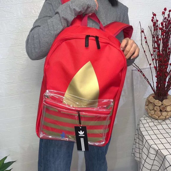adidas Handbags - Adidas clover big red backpack
